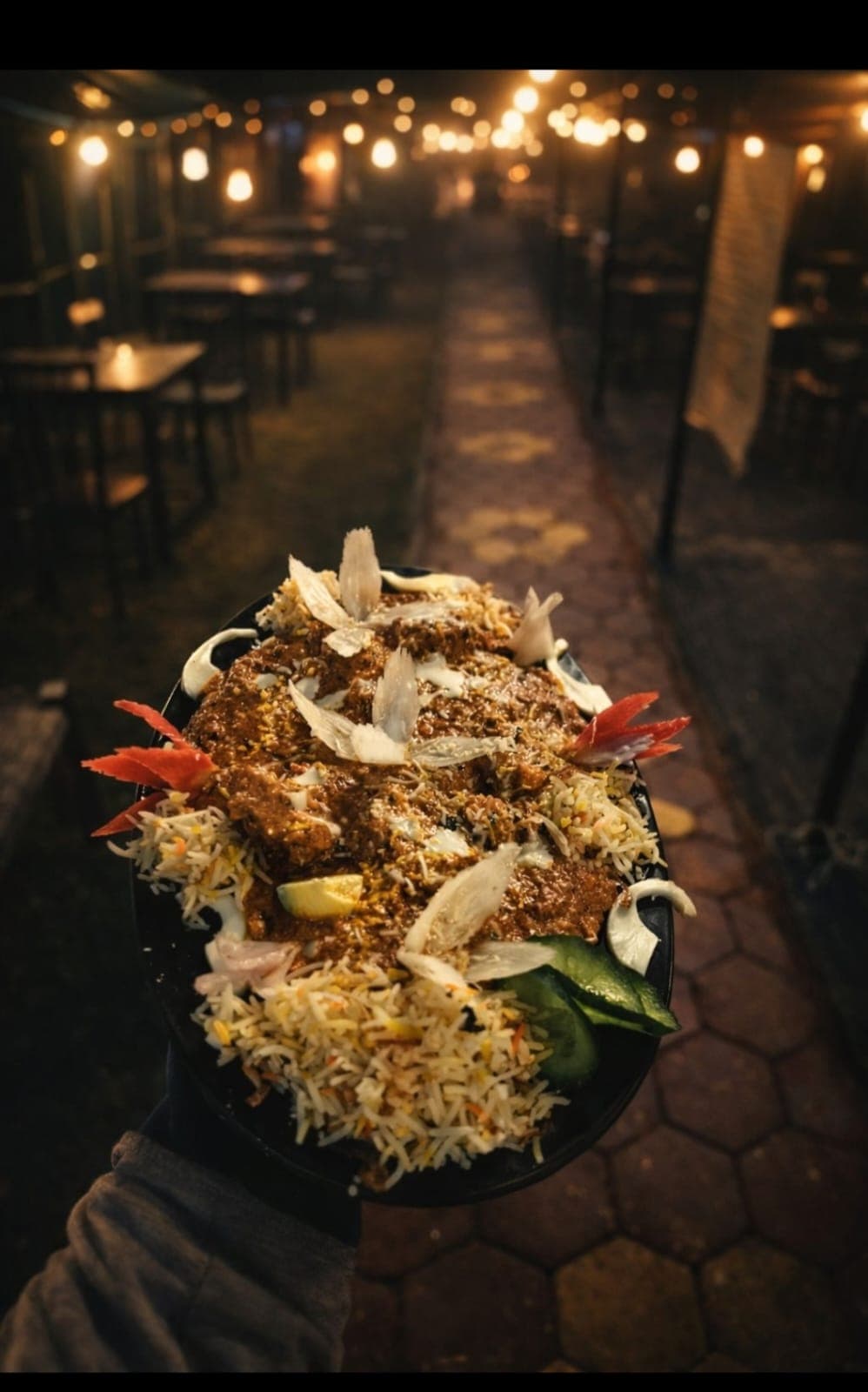 Aromatic Mughlai biryani served at Swad ki Mehfil Indore